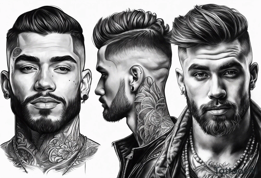 Portrait of a person tattoo idea
