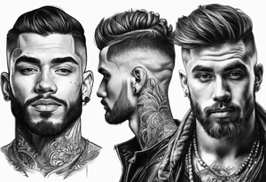 Portrait of a person tattoo idea