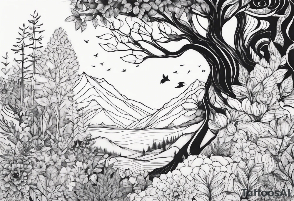 Full nature tattoo idea