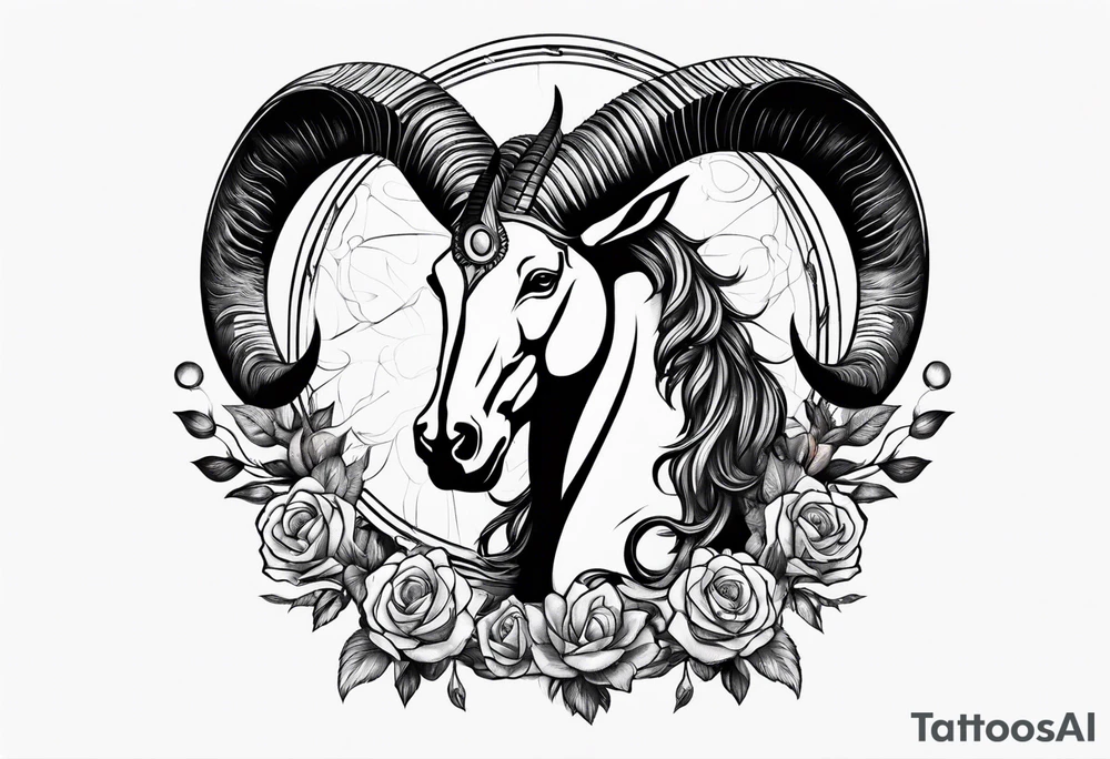 Anonymous capricorn tattoo idea