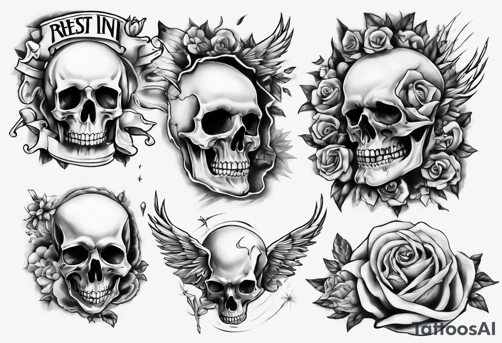 rest in peace tattoo idea