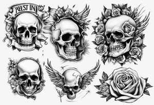 rest in peace tattoo idea