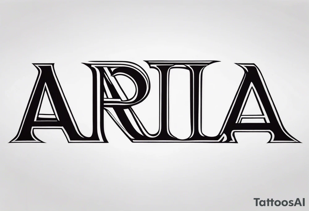 the letters A R in the middle of a ninja headband tattoo idea