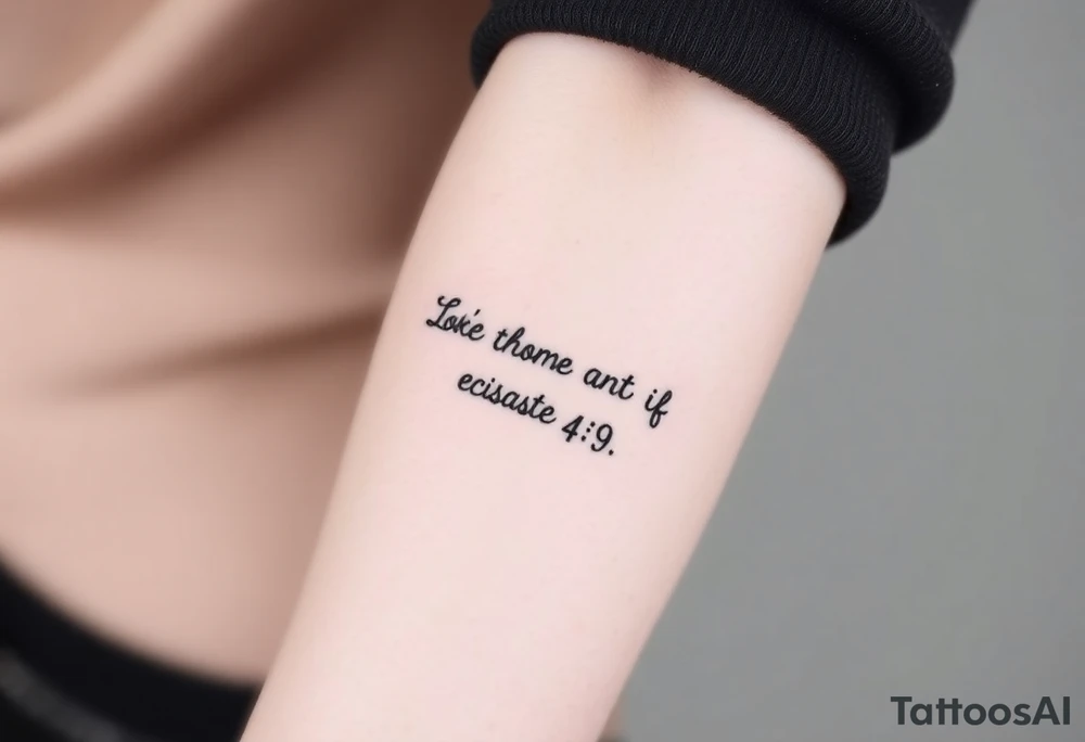 Ecclesiastes 4:9 tattoo idea