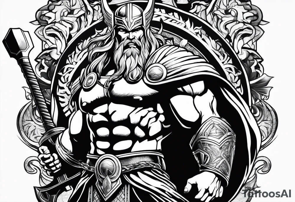 Thor im Kampf tattoo idea