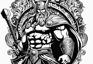 Thor im Kampf tattoo idea