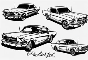 1960 ford mustang tattoo idea