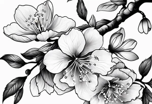 single cherry blossom flower tattoo idea