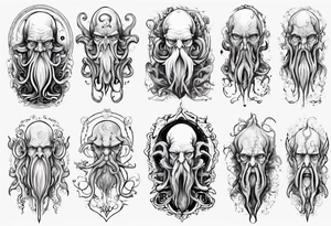 Cthulhu in a old man body tattoo idea