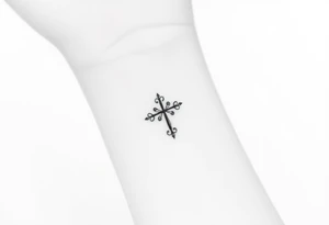 Small cross tattoo idea