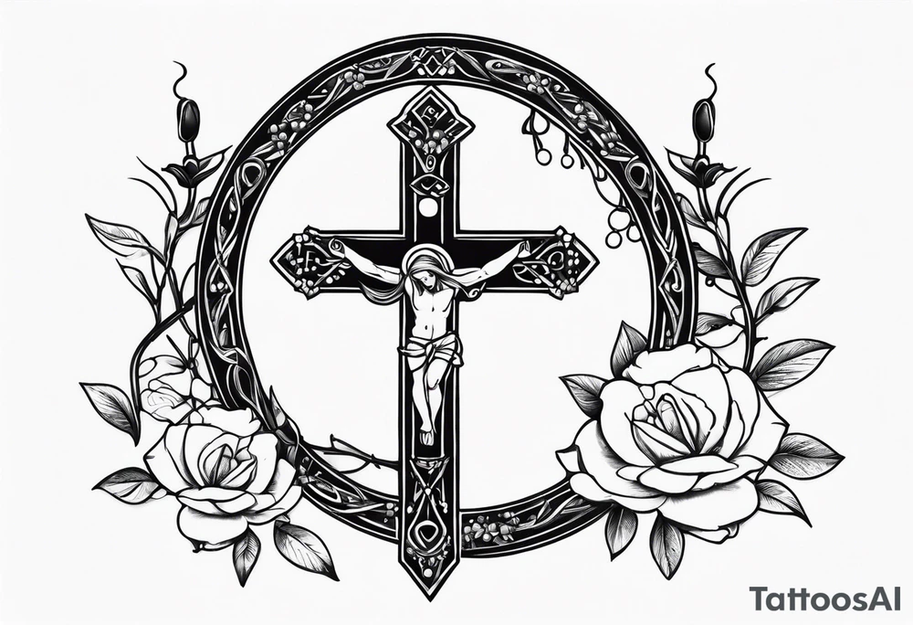 Rosary Beads Prayer tattoo idea