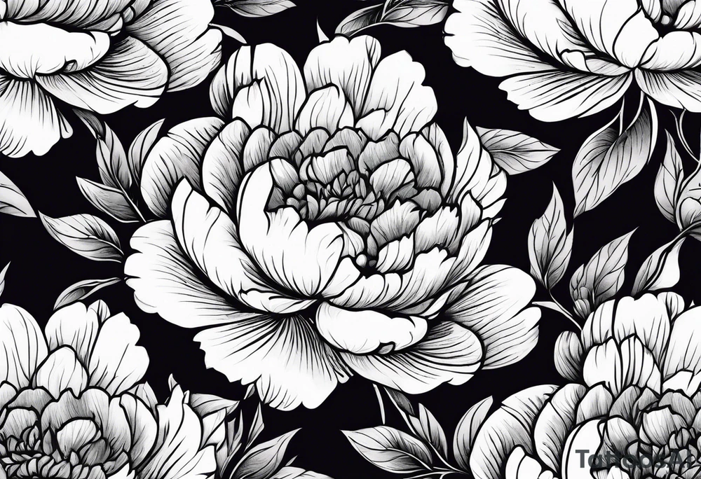 Peonies tattoo idea