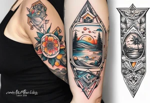 tattoo for full sleeve, old school style tattoo idea