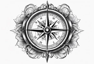 compass with broken chain for inner forearm tattoo idea