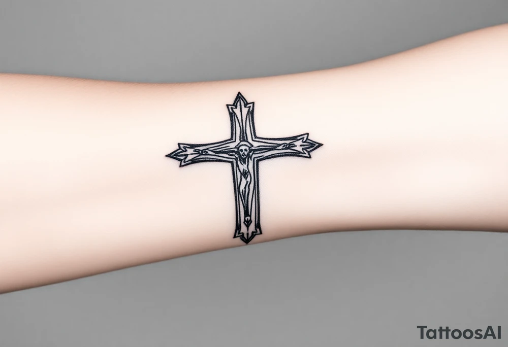 Jesus crosses tattoo idea