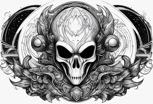 Alien space filler tattoo idea