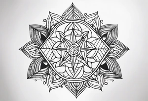 simple canlde design with crystal light tattoo idea