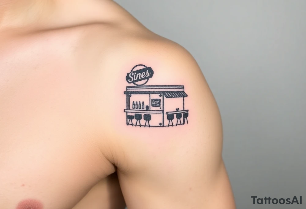 50’s diner inspired tattoo idea