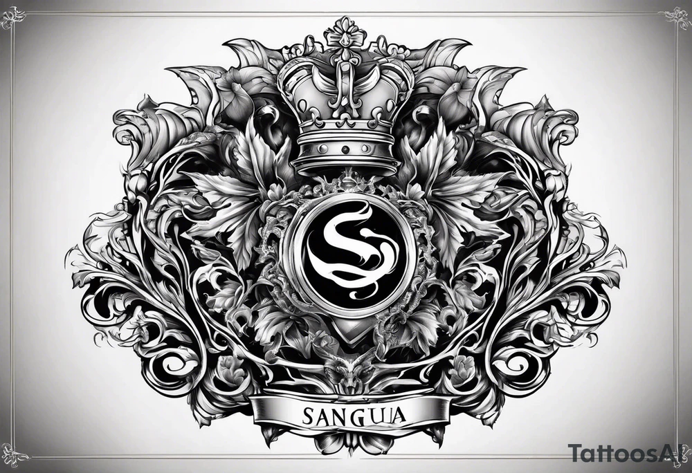 sanguis et vulnera coat of arms tattoo idea