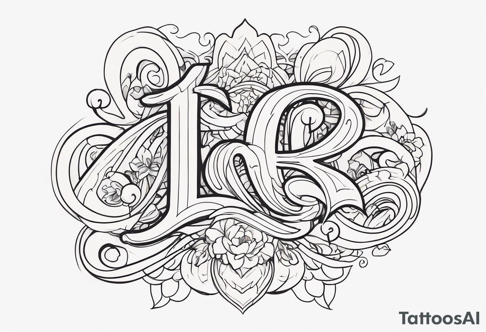 Curly font 
 Lee tattoo idea