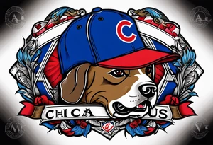 A tattoo honoring the Chicago cubs tattoo idea