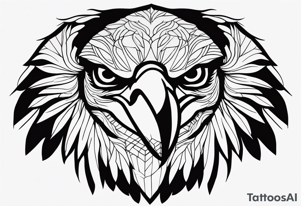 eagle face tattoo idea