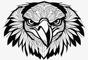 eagle face tattoo idea