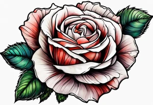 Rose on a mountain tattoo idea