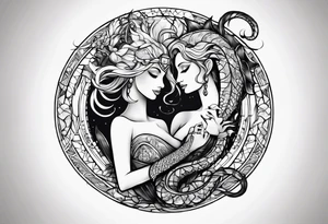 Scorpio Leo couple tattoo idea