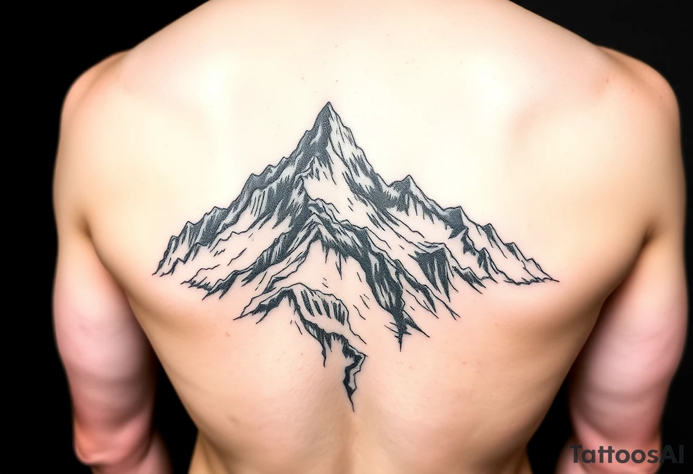tre cime mountain tattoo idea