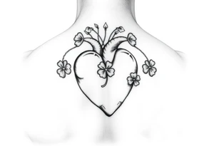 Heart with Shamrocks tattoo idea