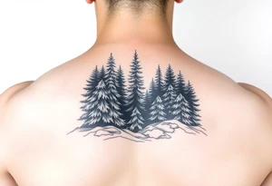 Coniferous forest forearm tattoo sleeve tattoo idea