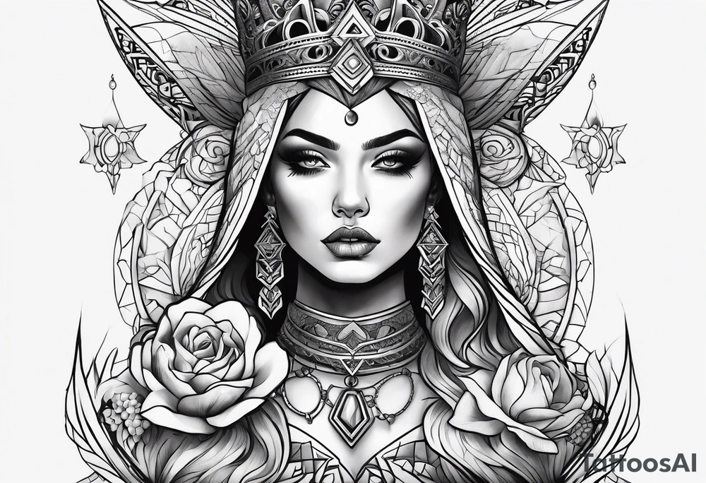 QUEEN OF SPADERS tattoo idea