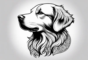 Golden retriever tattoo idea