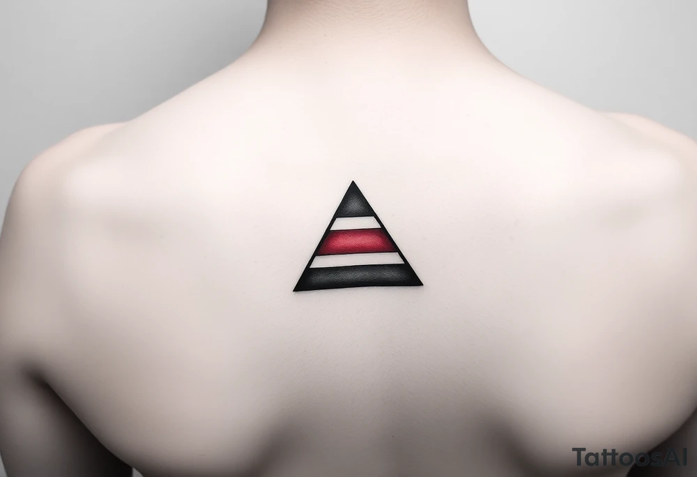 A small tattoo on my wrist to represent my lesbian identity, but in a subtle way. Fine line, minimalistic of watercolour? A triangle and add the colours of the lesbian flag tattoo idea
