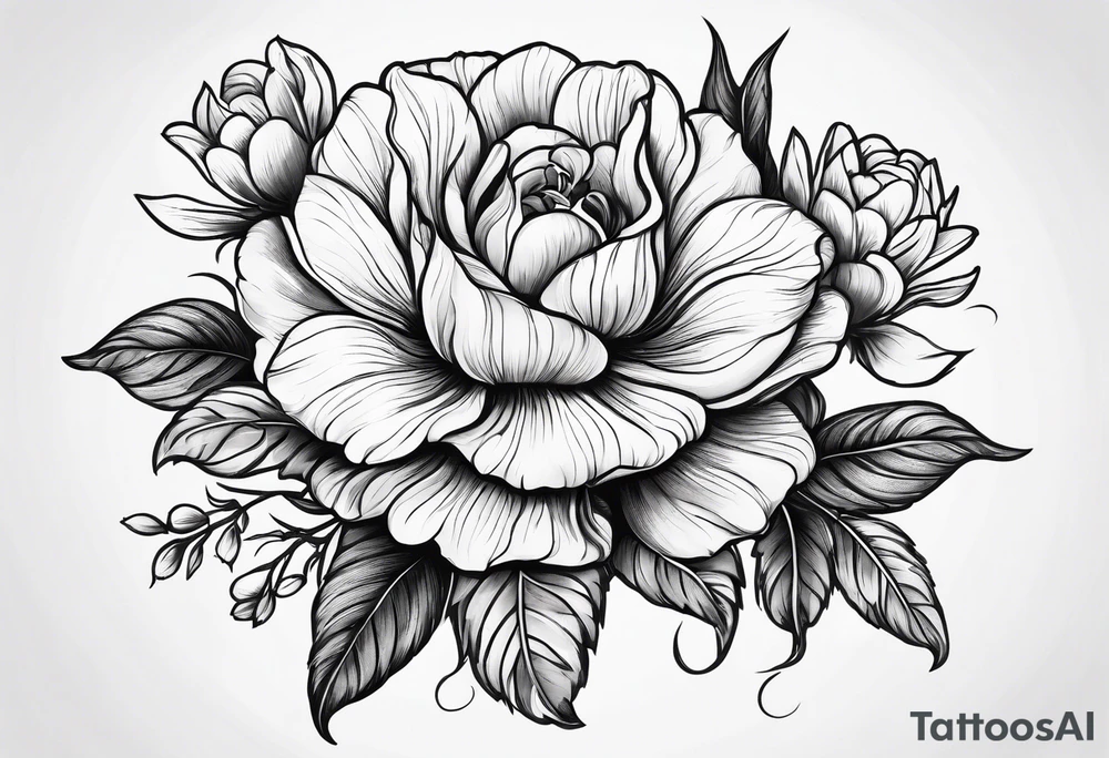 Birth flower for july tattoo idea