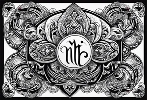 Tattoo should include below symbols. It's a Brahmi script tattoo idea