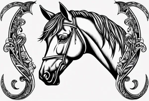 horseshoe made out of horse shoes tattoo idea
