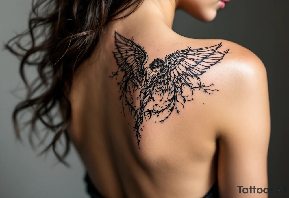 Angel tattoo tattoo idea