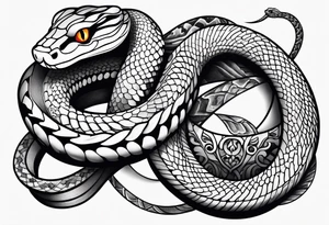 Neo traditional snake tattoo idea