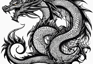 Paper dragon tattoo idea