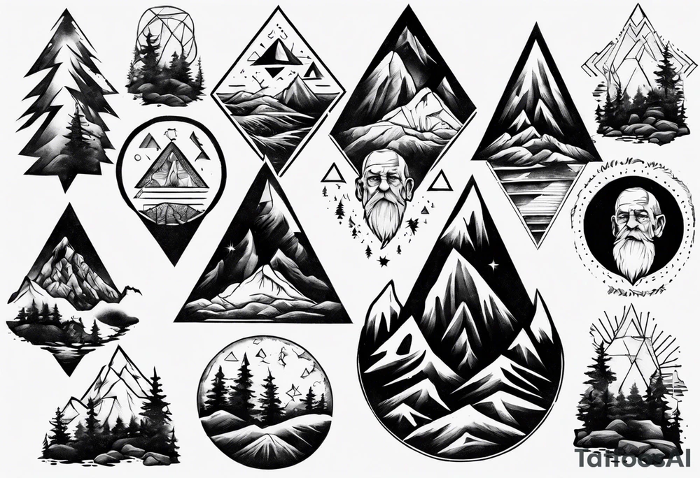 Old man on the mountain New Hampshire tattoo idea