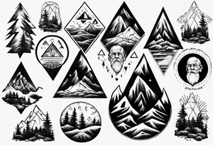 Old man on the mountain New Hampshire tattoo idea