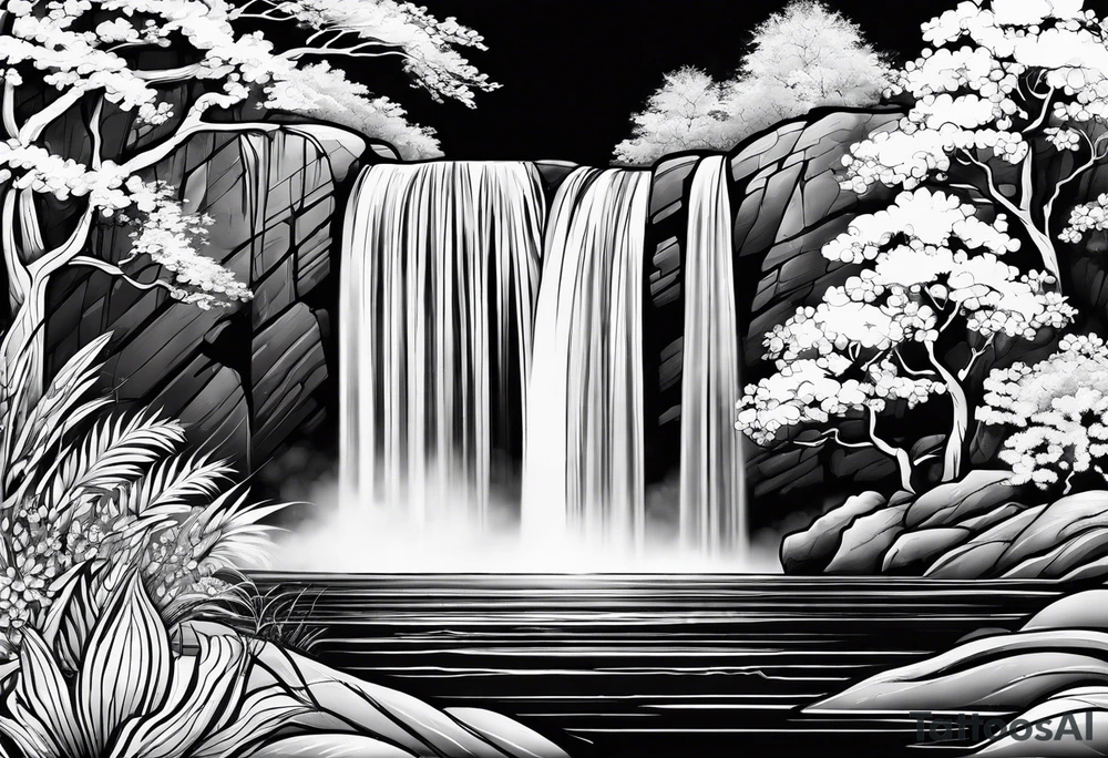 water fall tattoo idea
