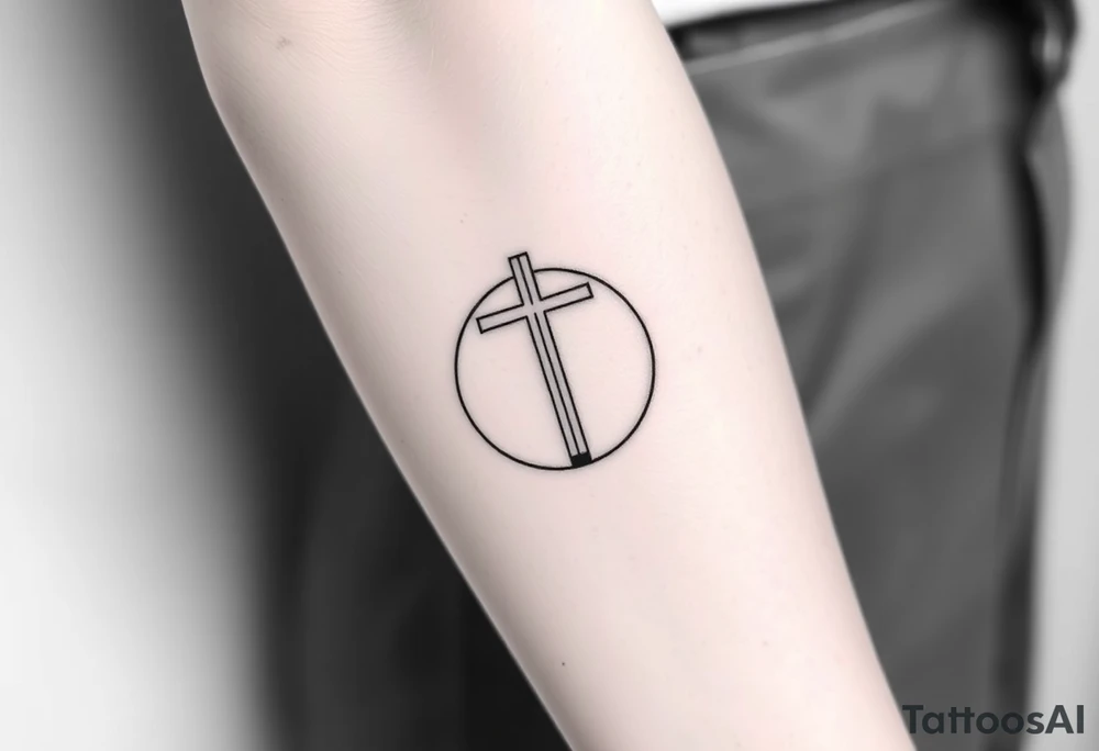 Cross a omaha ne 
In the back round tattoo idea