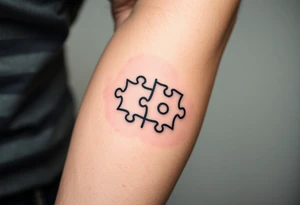 puzzle pieces tattoo idea