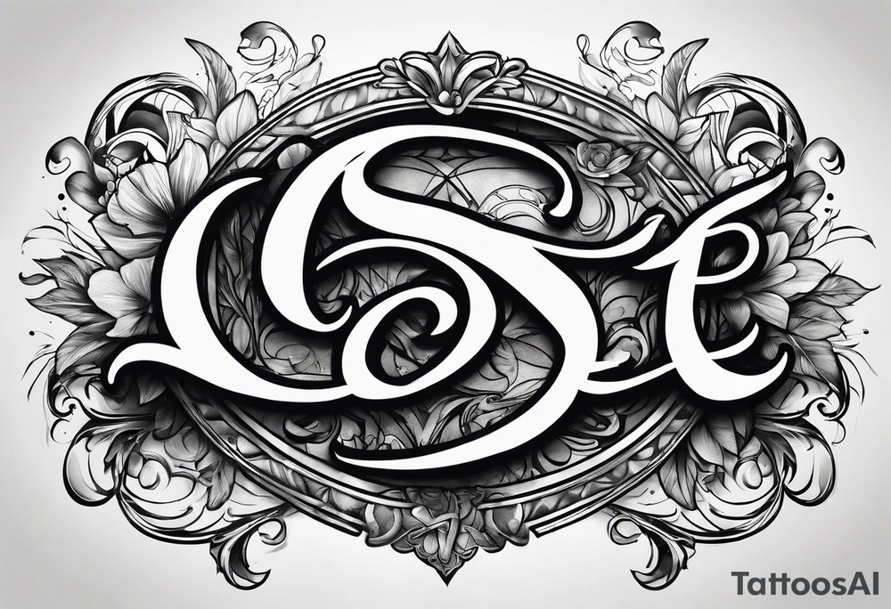 THE LETTERS "LOUEL" tattoo idea