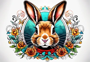 Auburn bunny rabbit tattoo idea