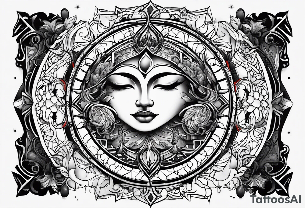 sacred moon tattoo idea