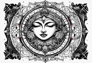 sacred moon tattoo idea